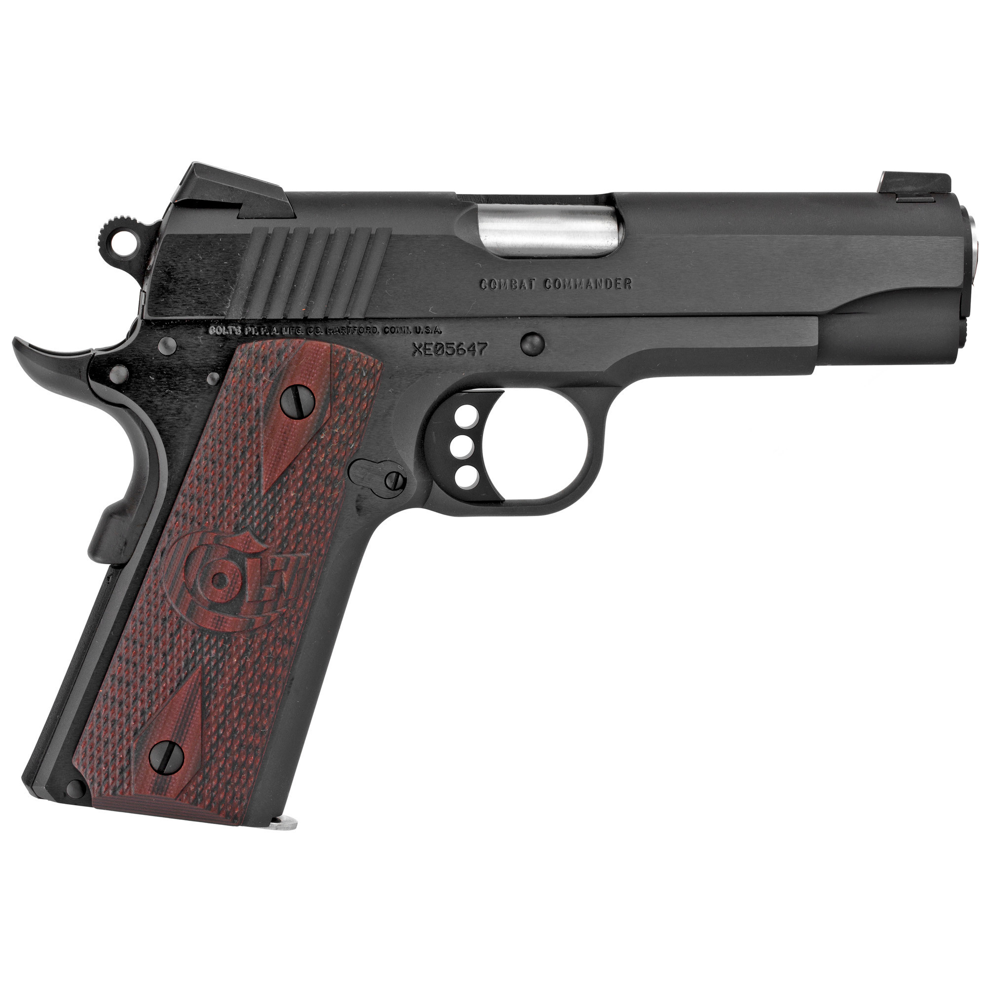 Colt Combat Commander 1911 45ACP 4.25" Blued/BLK Cherry 8RD Pistol
