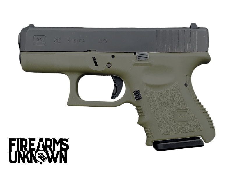 Glock G26, Gen 3, 9MM, 3.5" BLK/ODG (2)10RND Pistol (USED) (CA Comp)