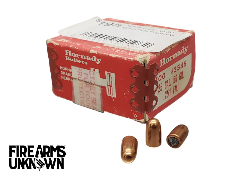 Hornady 25 Cal 50 Grain FMJ Projectile
