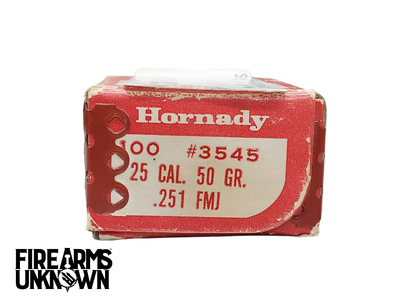 Hornady 25 Cal 50 Grain FMJ Projectile