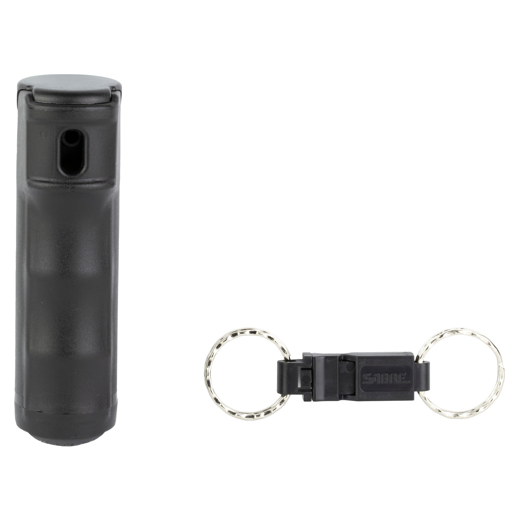 Sabre Pepper Gel with Quick Release Whistle Keychain, .54 oz, Black,
