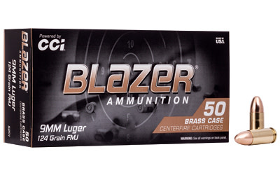 CCI , Blazer , Blazer Brass , 9MM , 124 Grain , FMJ 50RD Box