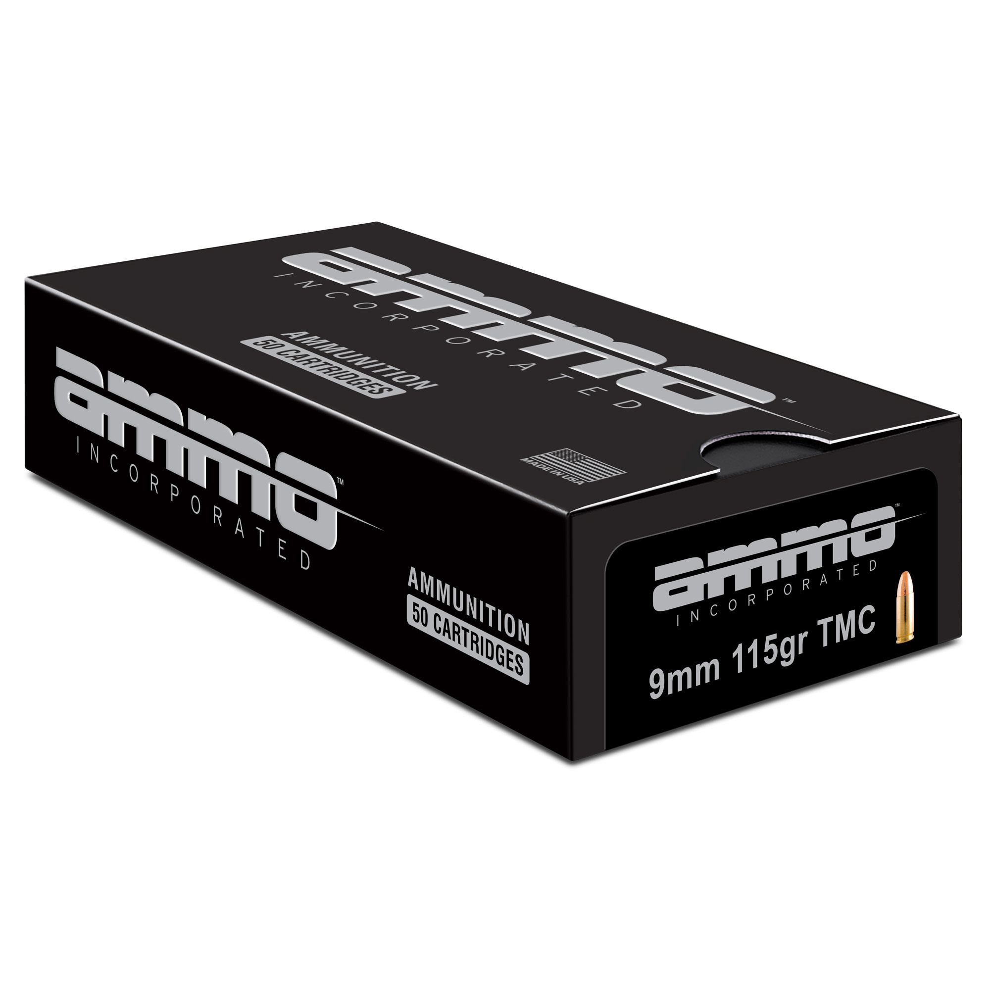 Ammo Inc, Signature, 9MM, 115 Grains, TMC, 50 Rnd Box