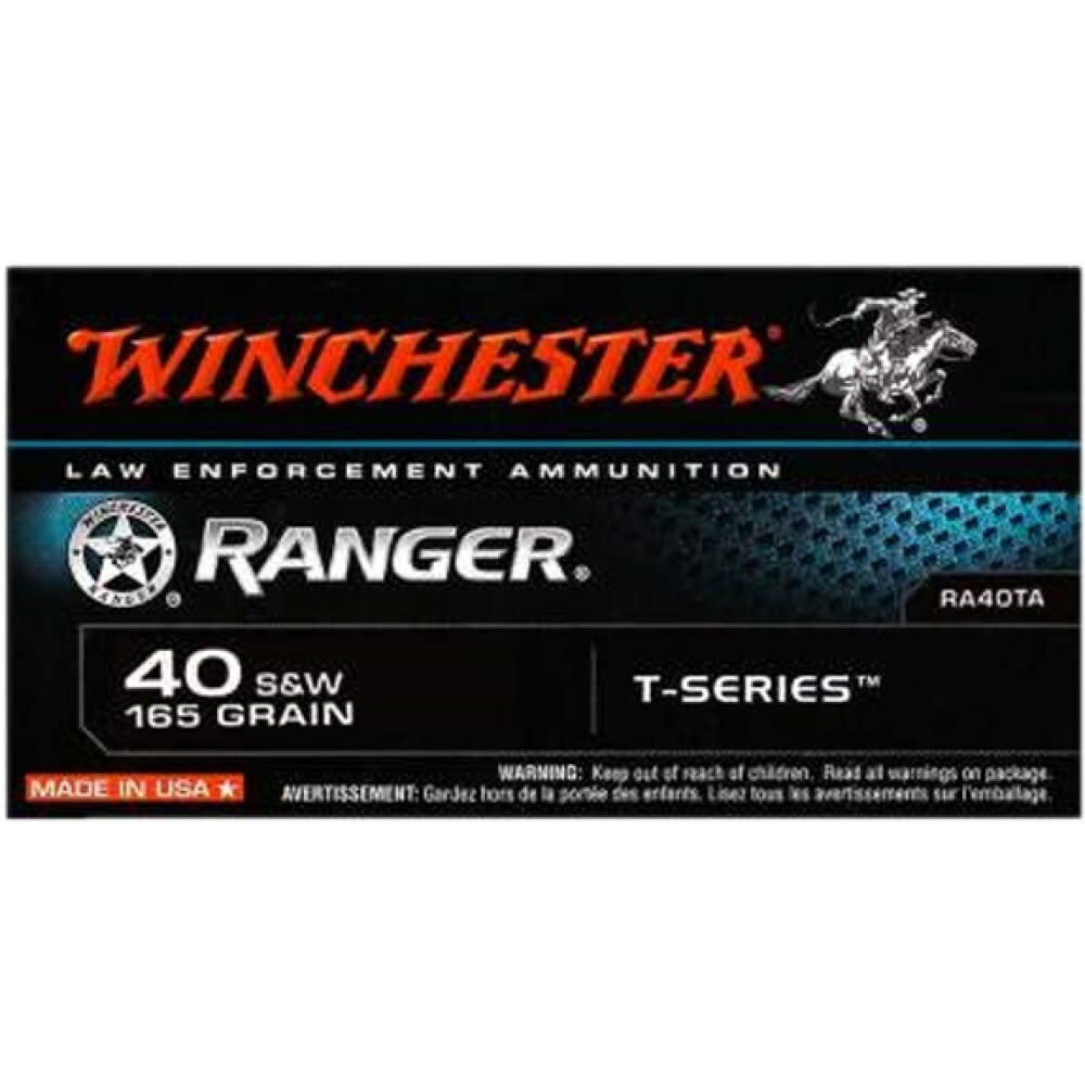 Winchester Ranger T-Series 40S&W 165GR JHP 50RD Box