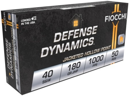 FIOCCHI AMMO 40 S&W 180GR JHP 50rd Box