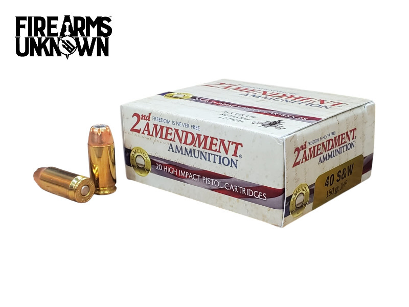 2nd Amendment 40 S&W 180 gr. JHP 20rd
