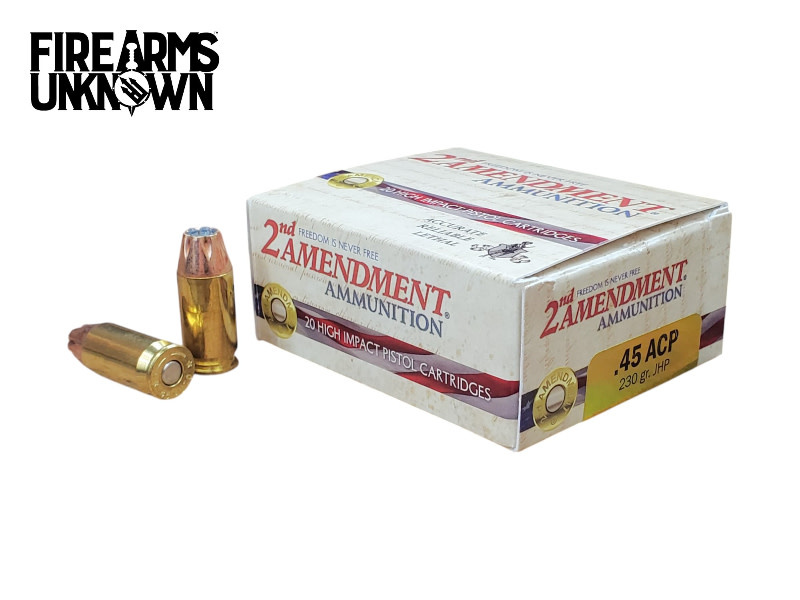 2nd Amendment .45 ACP 230gr JHP 20rd