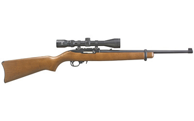 Ruger 10/22 Carbine 22LR, 18.5" Wood 10RD Rifle w/Viridian EON Scope