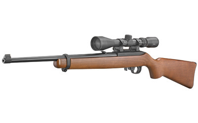 Ruger 10/22 Carbine 22LR, 18.5" Wood 10RD Rifle w/Viridian EON Scope