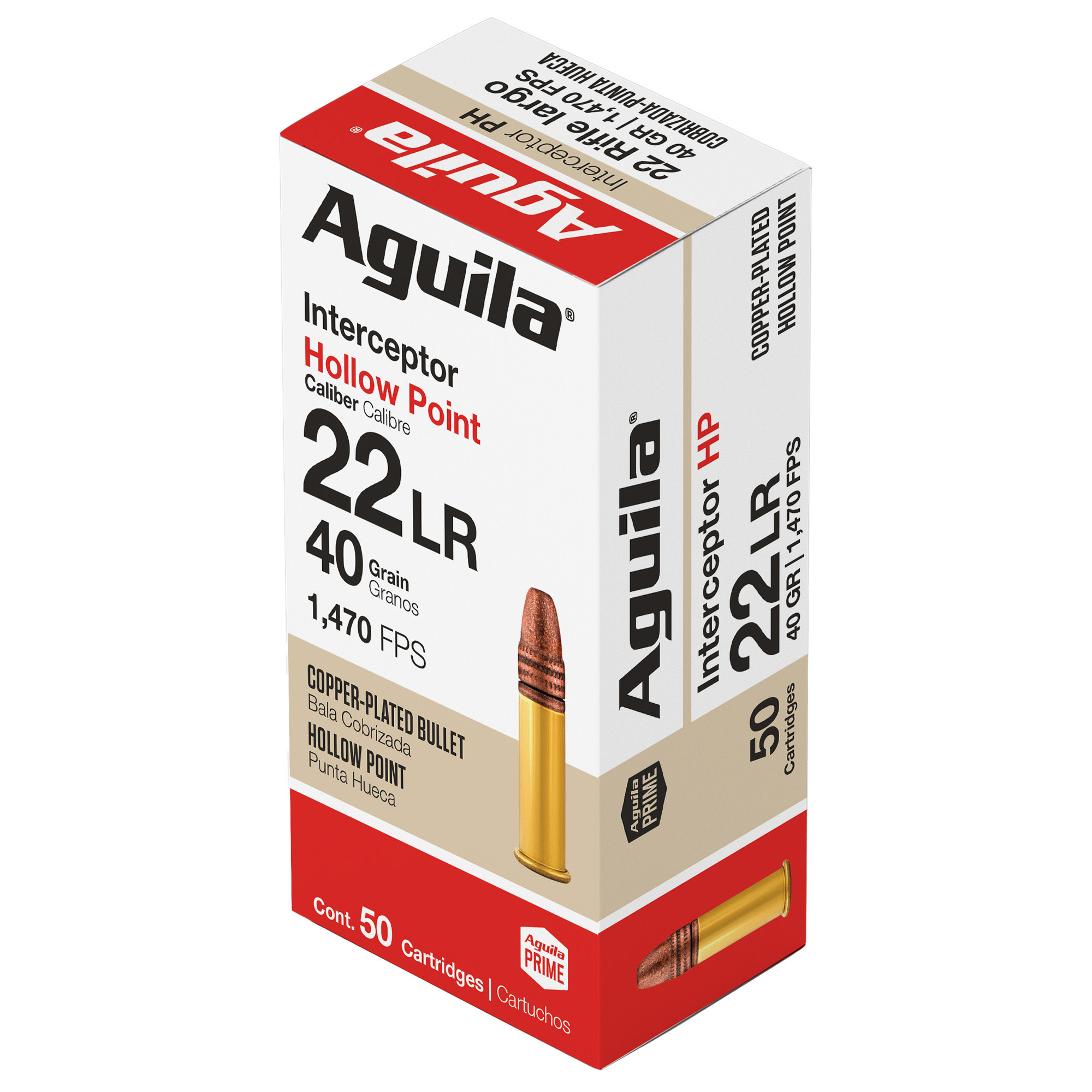 Aguila Ammunition Interceptor 22LR 40Gr Hollow Point 50rd