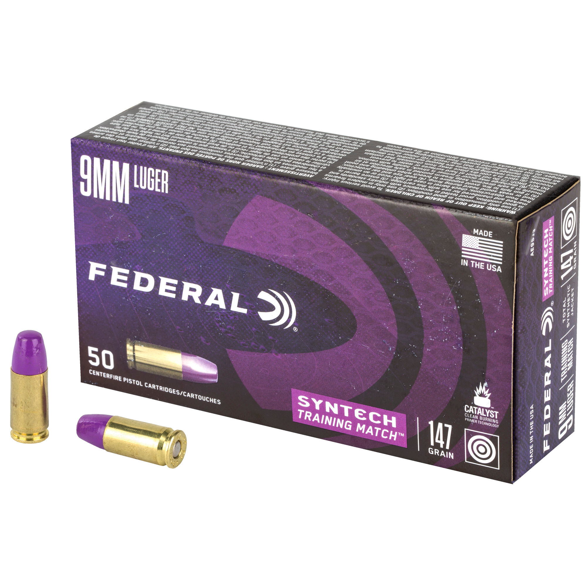 Federal AE 9mm 147 gr TSJ 50RD Box