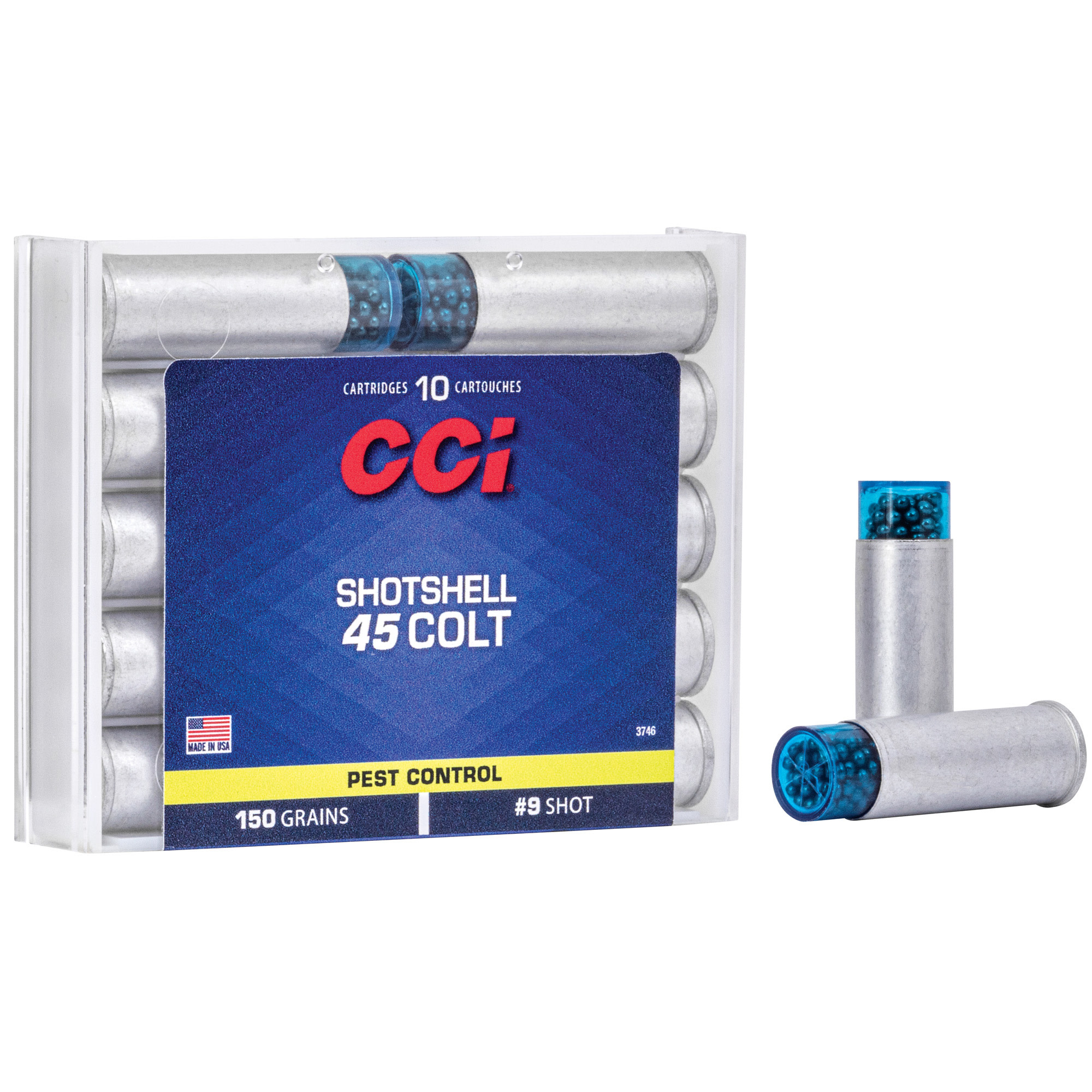 CCI, Shotshell, 45LC, 150 Grain, Shotshell, #9 Shot Size, 10 Round Box