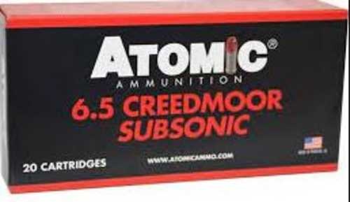 Atomic Ammunition , 6.5 Creedmoor ,  Subsonic ,129gr , (JHP), 20RD