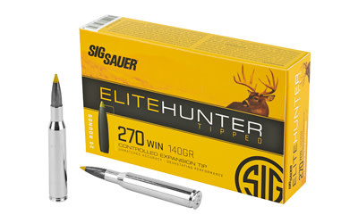 Sig Sauer, Elite Tipped Hunting, 270 Winchester, 140 Grain, Ballistic Tip, 20 Round Box