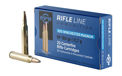 PPU STANDARD RIFLE AMO 300 WIN MAG 180GR SP 20RD BOX