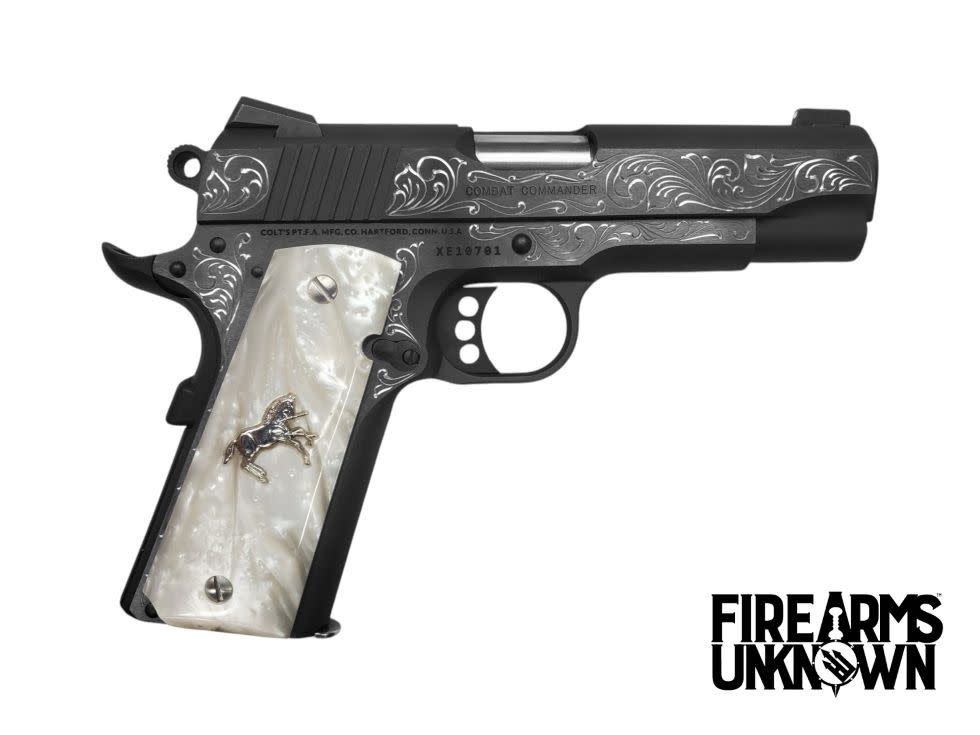 Colt Combat Commander, 45ACP, 1911, 4.25" 8RD Pistol (Custom Engraved)
