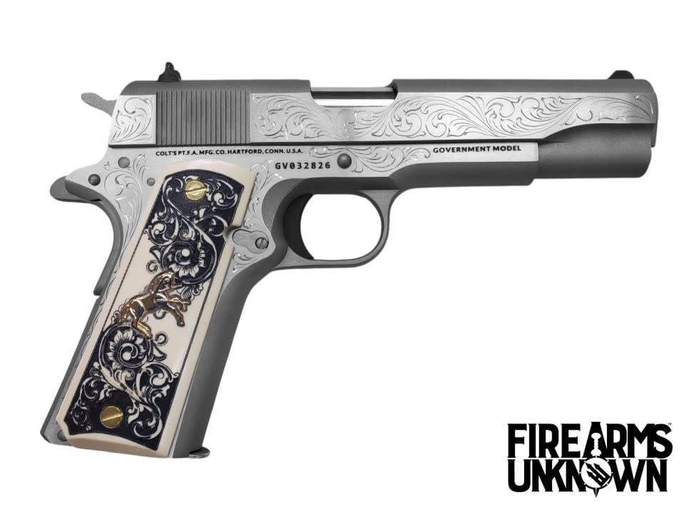 Colt Classic, SS, 45ACP, 1911, 5", 7 Rnds Pistol (Custom Engraved)