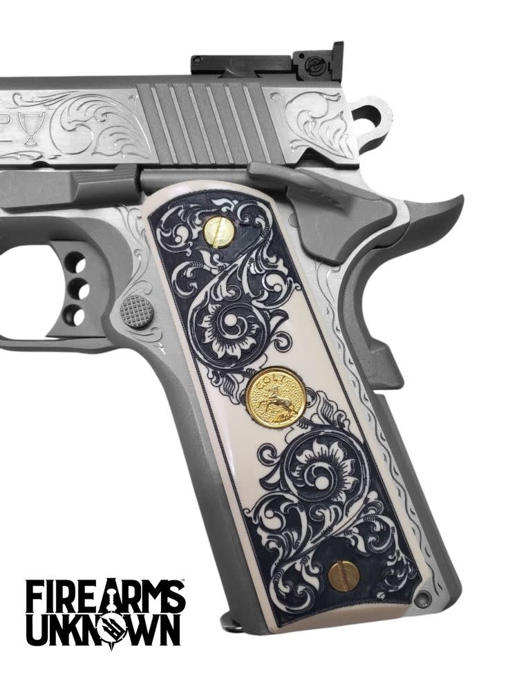 Colt, Gold Cup Lite, 45ACP, 1911, 5", SS 8rnd Pistol (Custom Engraved)