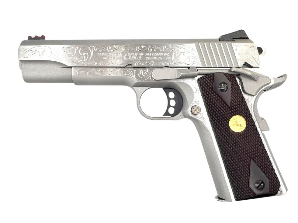 Colt, Competition SS, 45ACP, 1911, 5", Series 70 Pistol (Custom Engraved/Wood Grips)