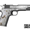 Colt, Classic, .38 Super, 1911, 5", Series 70, 9RD Pistol (Custom Engraved/Pearl Grips)