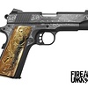 Colt Combat Commander, 45ACP, 1911, 4.25" 8RD Pistol (Custom Engraved/Ornate Grips)
