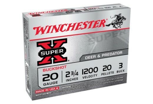 WINCHESTER SUPER-X 20GA 2.75" #3 BUCK 20 PELLETS 5RD