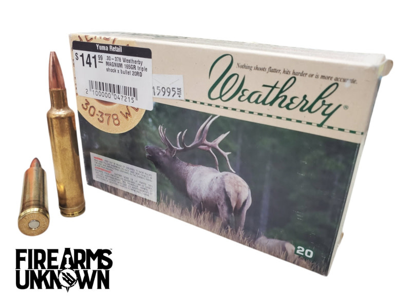.30-378 Weatherby MAGNUM 165GR triple shock x bullet 20RD