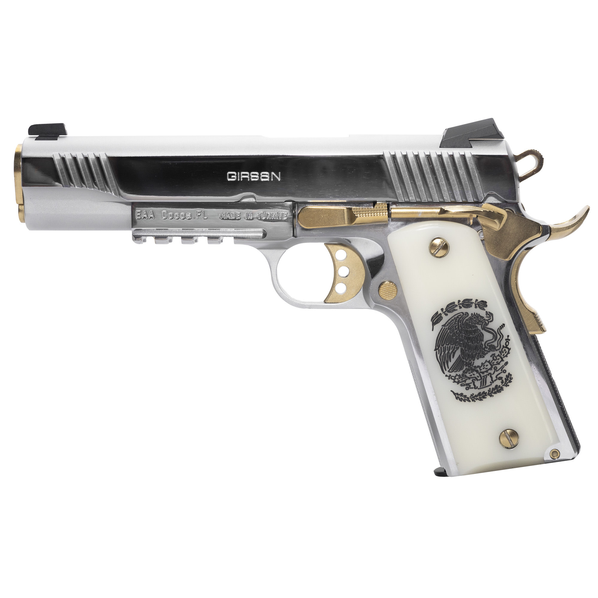 Girsan MC1911S Liberador 38 Super 5" SS/Gold 10RD Pistol