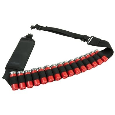 Vism ShotGun Bandolier Sling w/Sling Swivel Hardware - Black