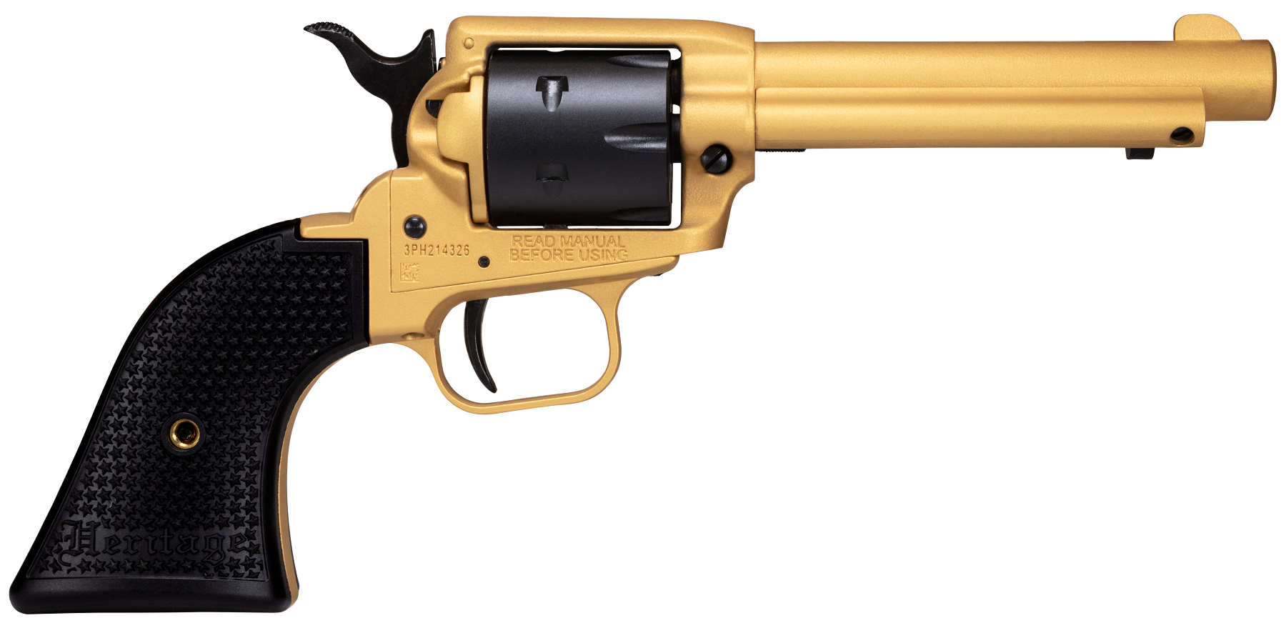 Heritage Rough Rider 22LR 4.75" Gold/BLK 6RD Revolver