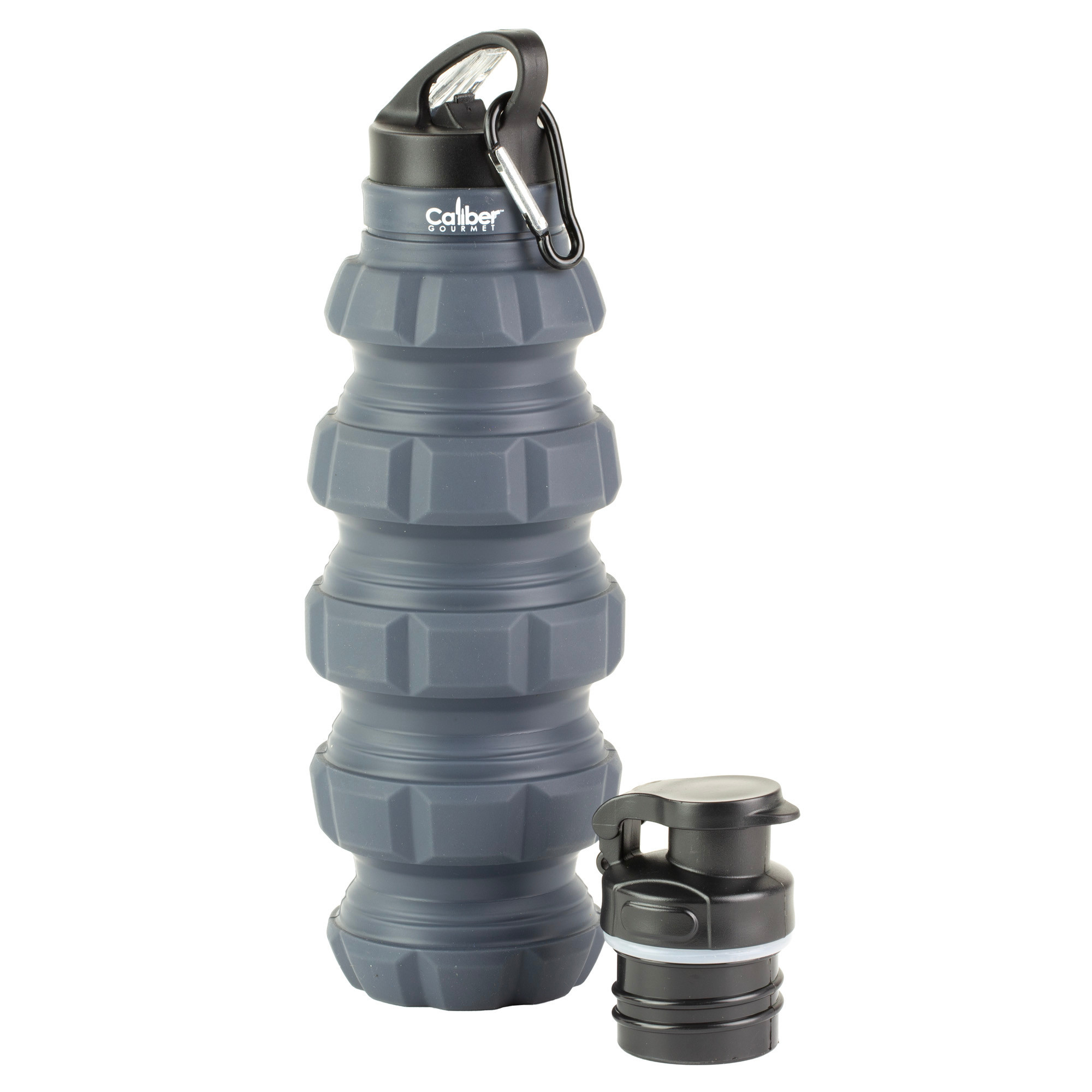 Caliber Gourmet, Silicone Collapsible Grenade Water Bottle, 580ml