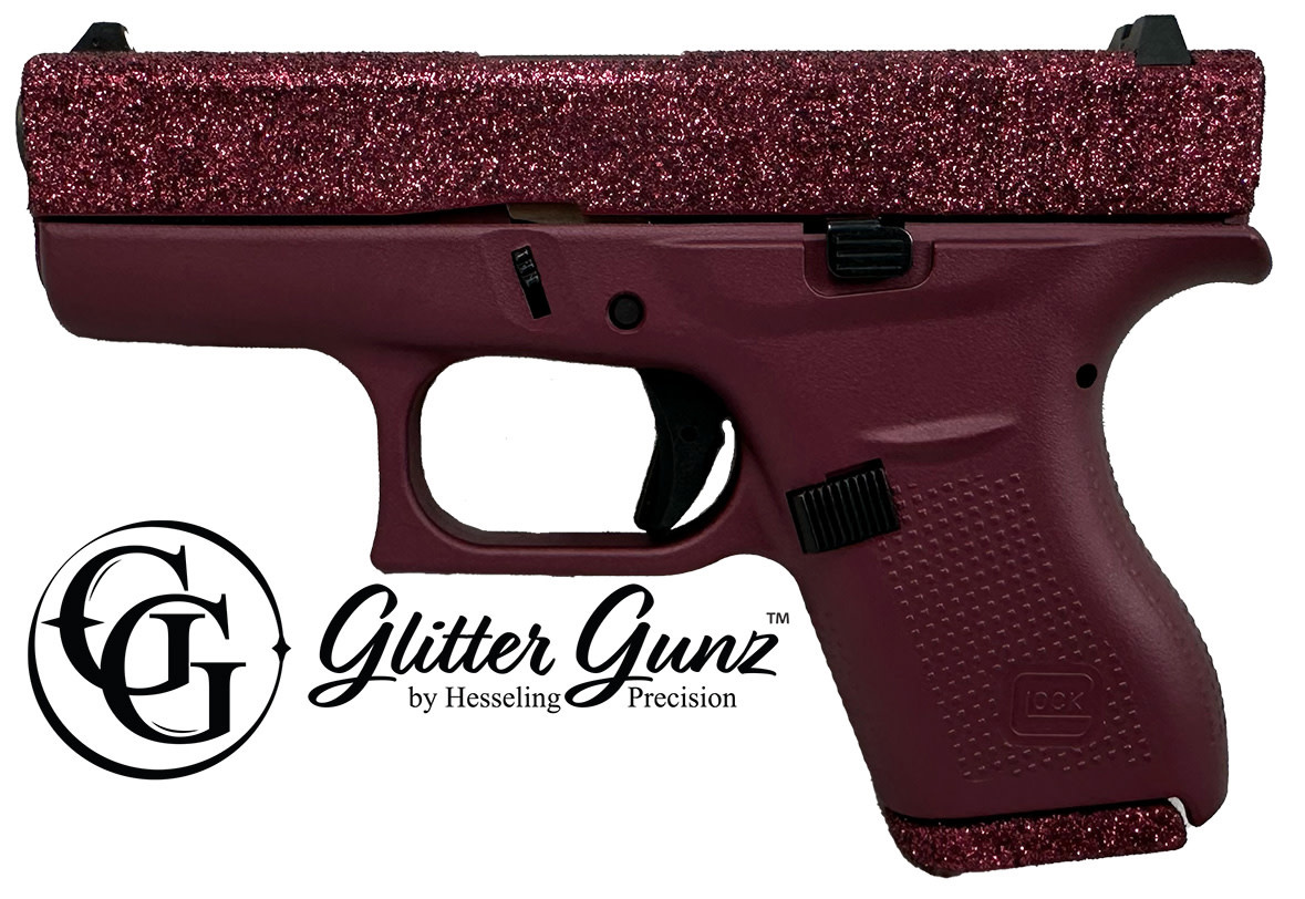 Glock G42 380 ACP 3.25" Glitter Black Cherry (2)6RD Pistol