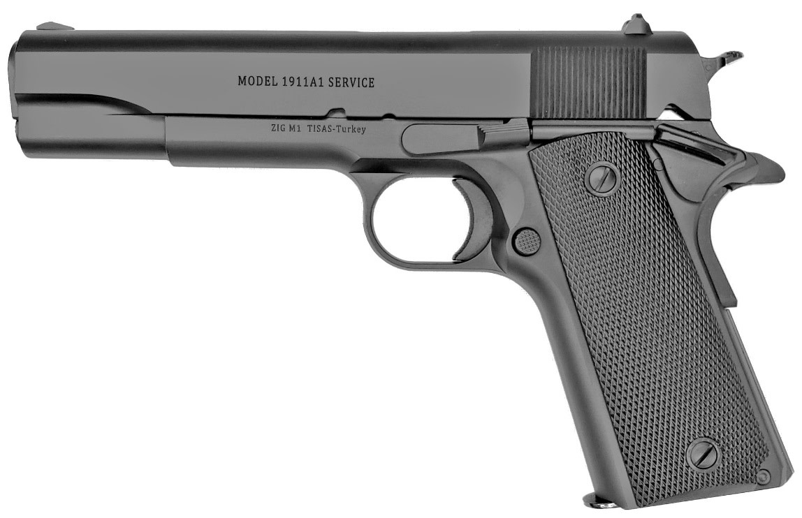 Tisas 1911 A1 Service 45ACP 5" BLK/BLK (2)8RD Pistol