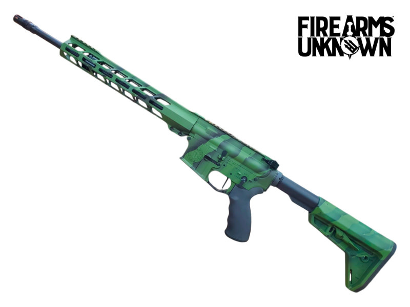 Firearms Unknown ZERO 5.56 16" Cerakote Blk/Green Tiger Stripe 30RD Rifle