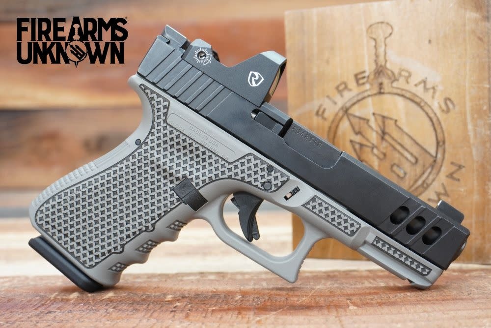 Glock 19 Gen3 9mm 4" Cerakote Bull Shark Grey Laser Stippled Pistol w/ Riton PRD