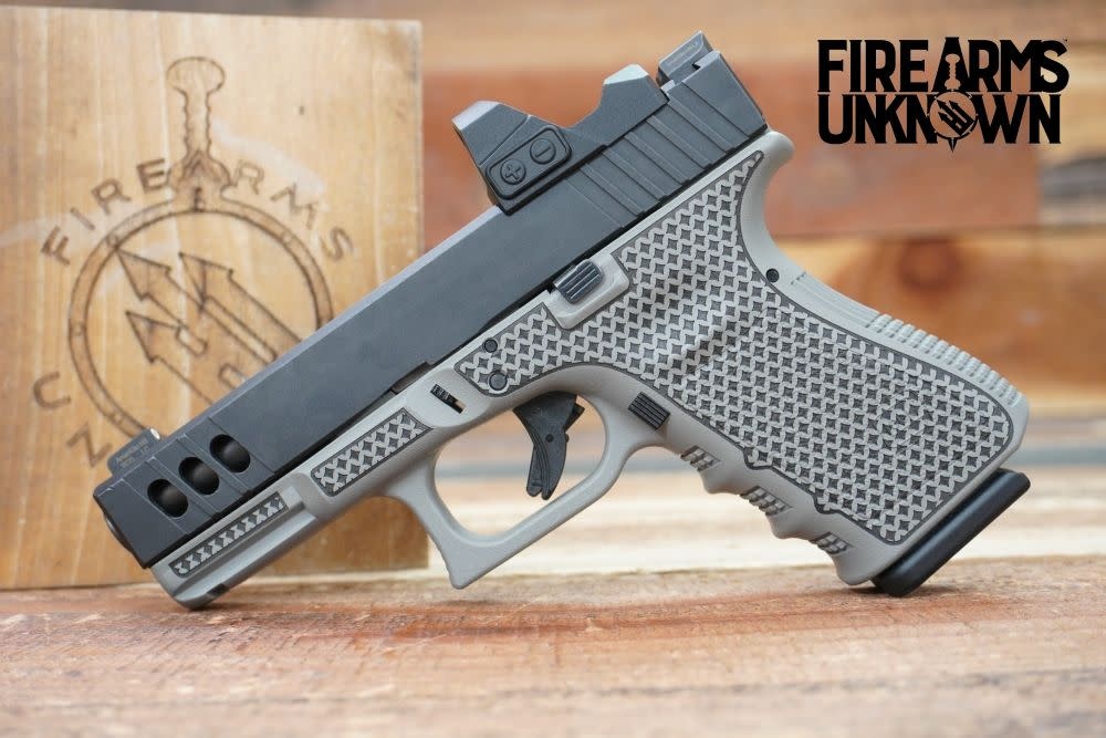 Glock 19 Gen3 9mm 4" Cerakote Bull Shark Grey Laser Stippled Pistol w/ Riton PRD