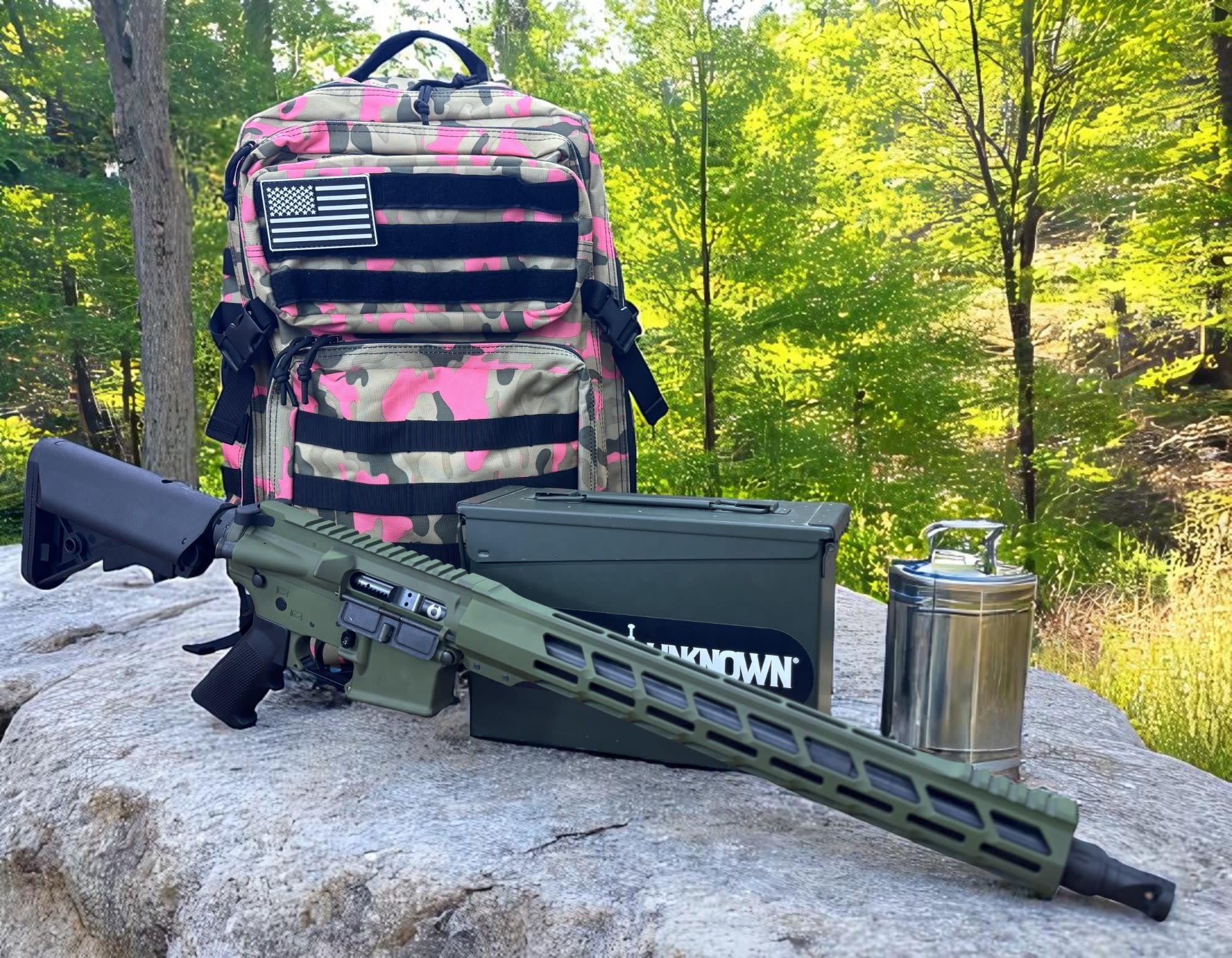 Tactical 45L Molle Pink Camo Backpack