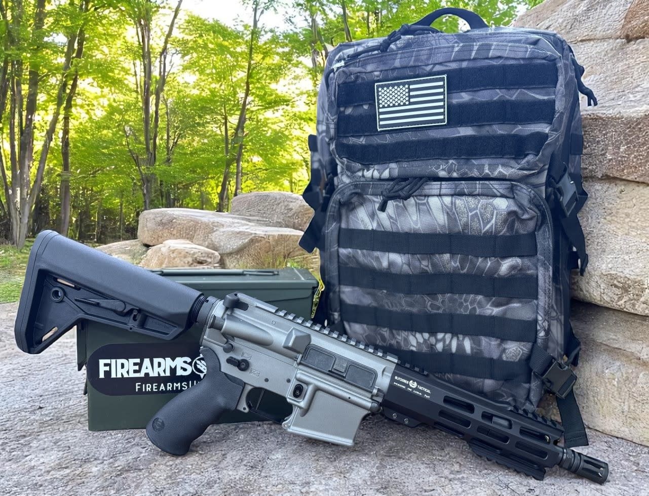 Tactical 45L Molle Python Black Backpack