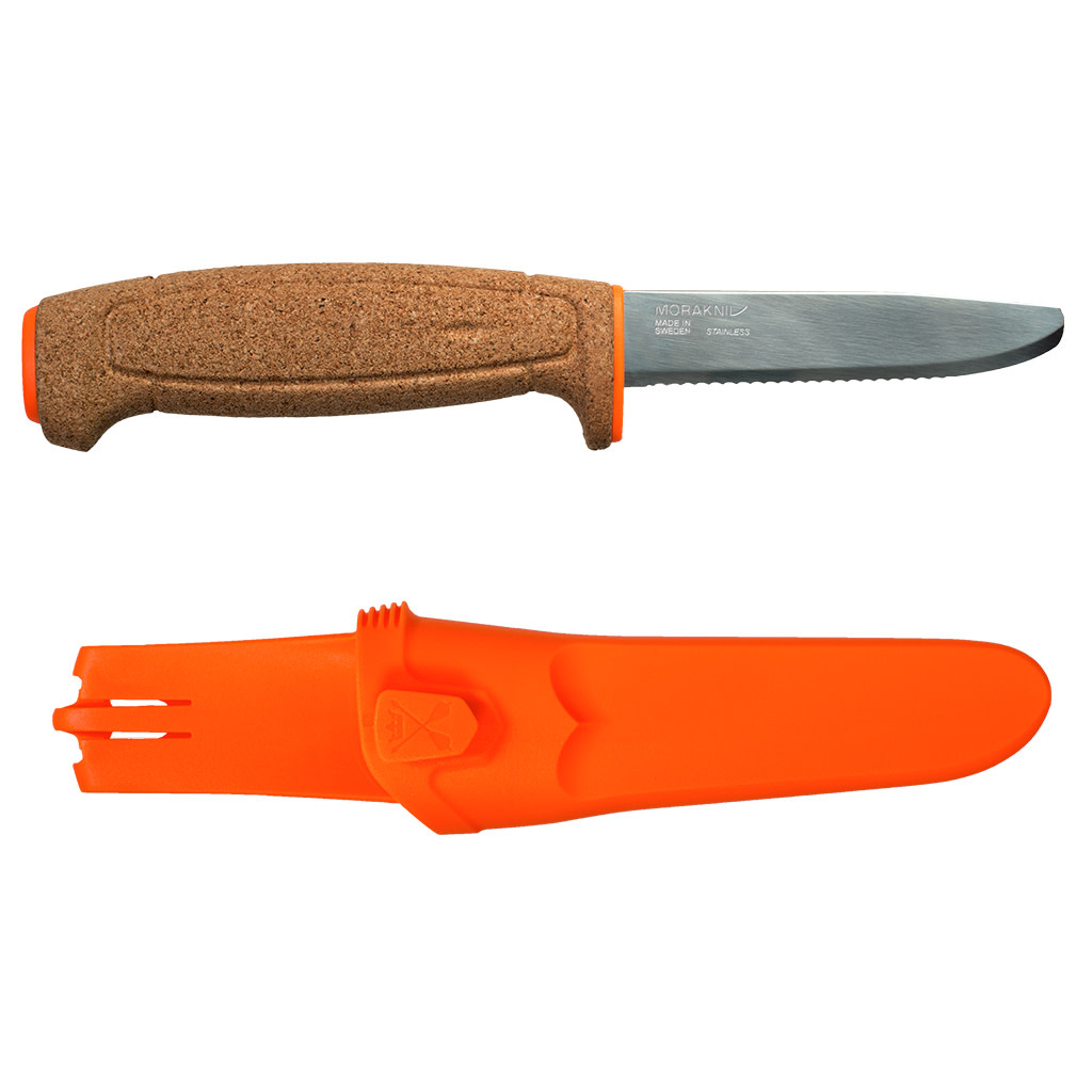 Morakniv Floating Serrated (S) 3.7" Orange Fixed Blade Knife