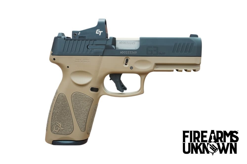Taurus G3 T.O.R.O. 9MM 4" (1)17/ (1)15RND Pistol_Cerakote Coyote Tan, w/ CT red dot