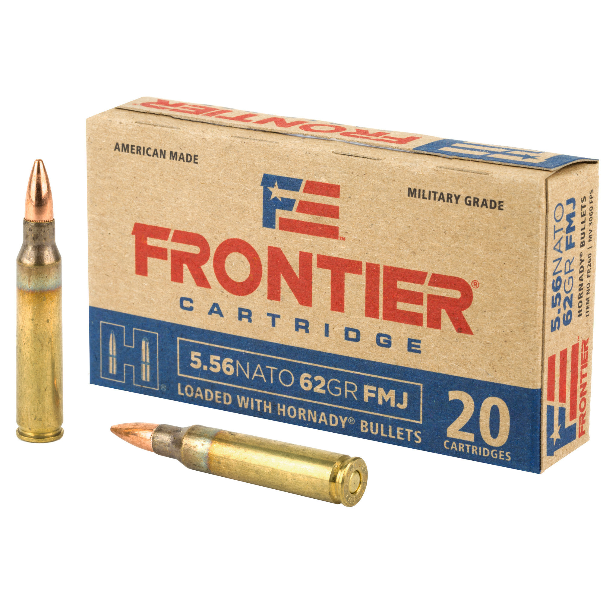 Frontier 556 NATO, 62 Grain, Full Metal Jacket, 20 Round Box