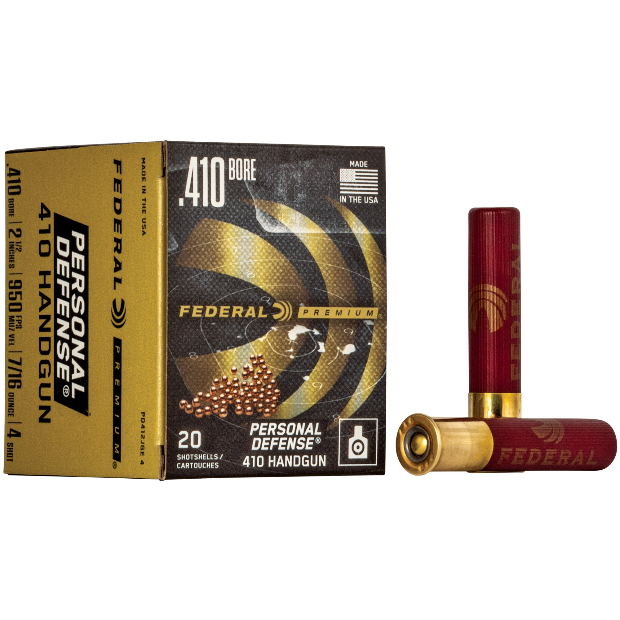 Federal, Personal Defense, 410 Gauge, 2.5, #4 Shot, 20 Round Box