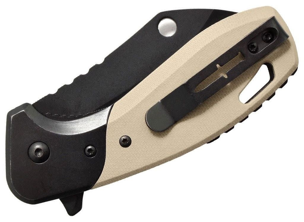 Camillus Chonk 2.75" Tan Sheepsfoot Flipper Knife 19602