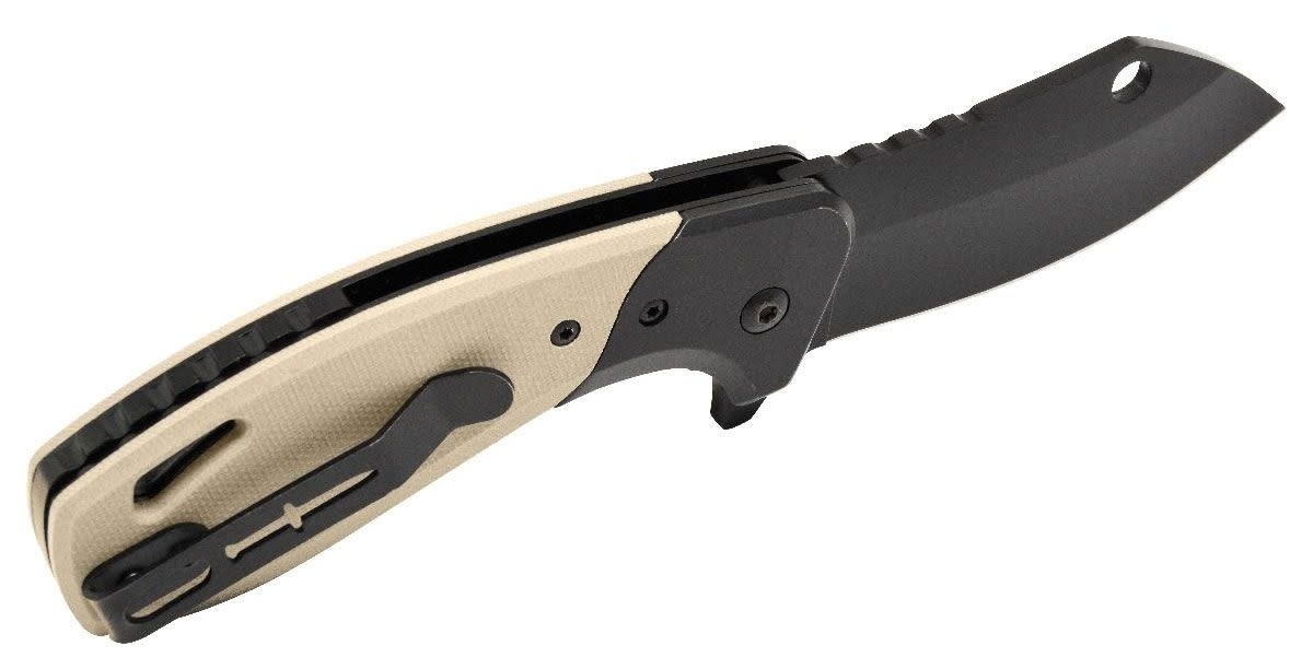 Camillus Chonk 2.75" Tan Sheepsfoot Flipper Knife 19602