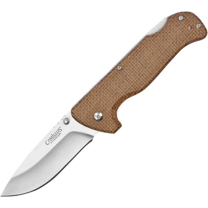 Camillus Bushcrafter 3.5" Brown Fixed Blade Knife 19646