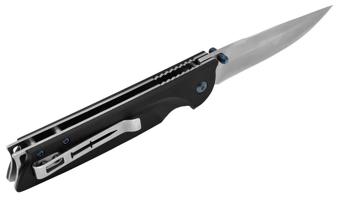 Camillus Keto 3.5" Black Drop Pint Flipper Knife 19392