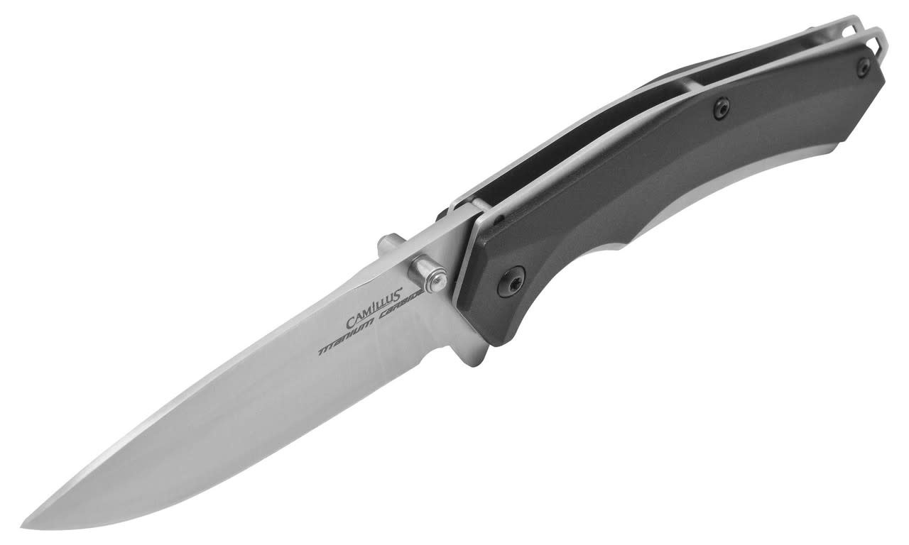 Camillus Carbide Edge 3.25" BLK SS Folding Knife 19400