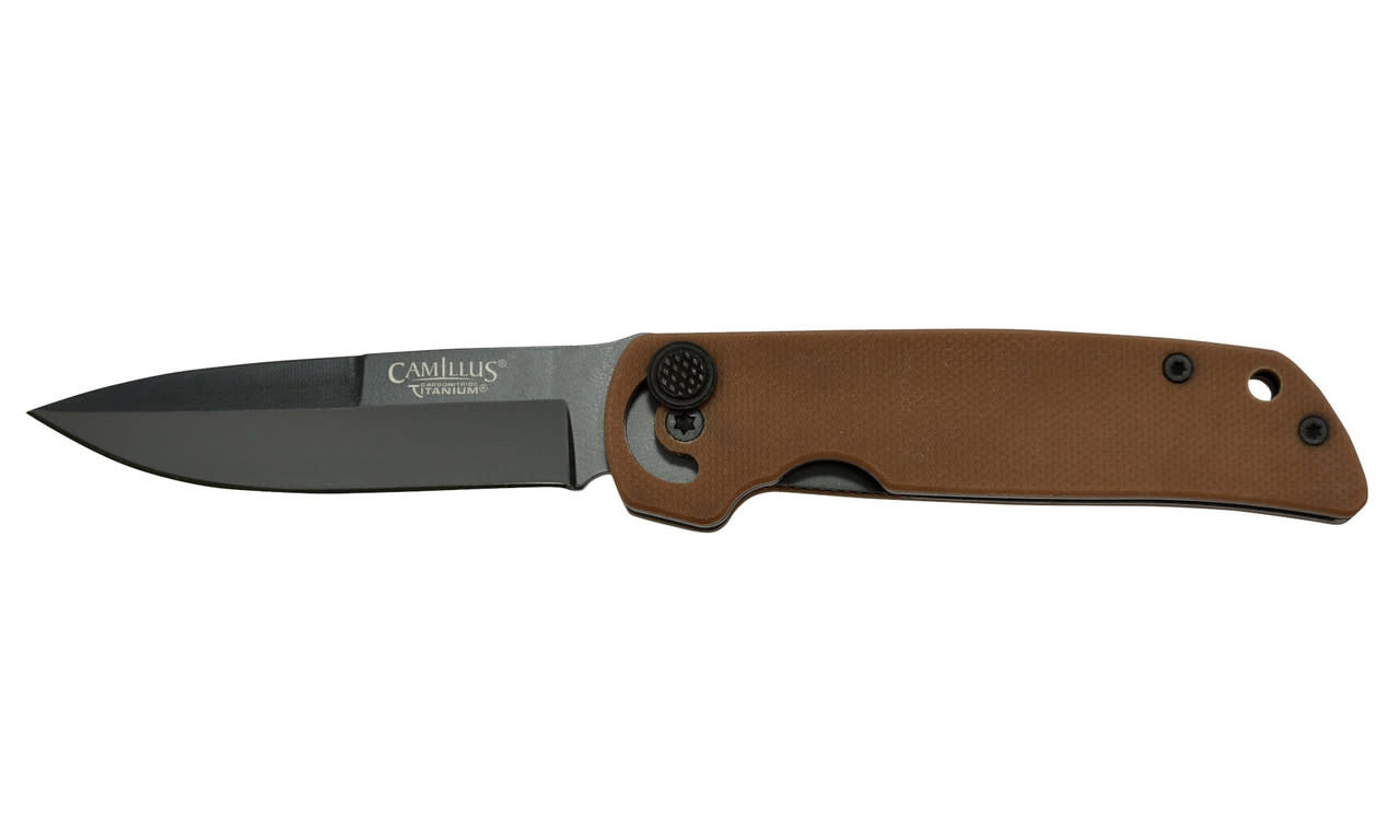 Camillus Cuda Mini 3" Coyote Brown Folding Knife 19635