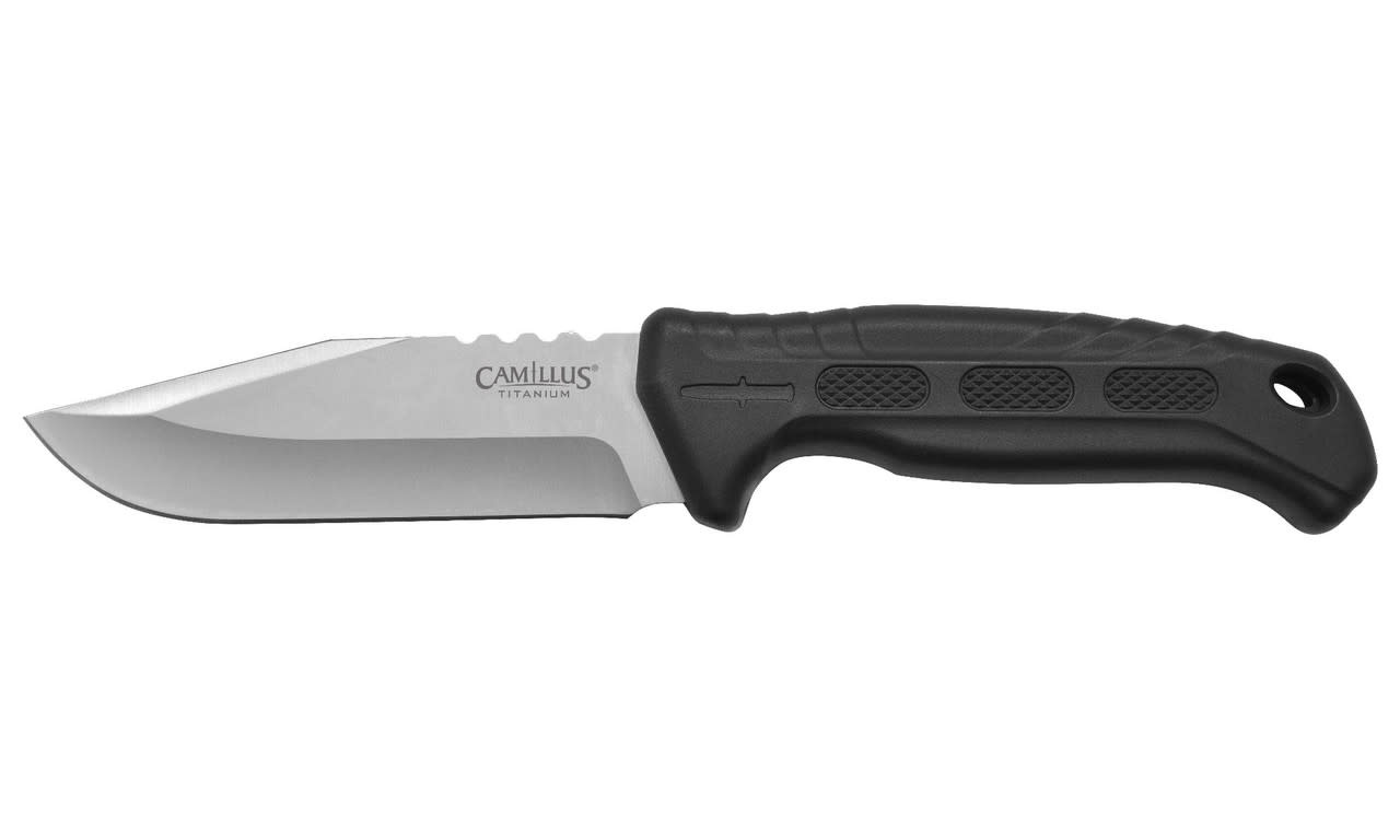 Camillus 4.25" Black SS Fixed Blade Knife 19154