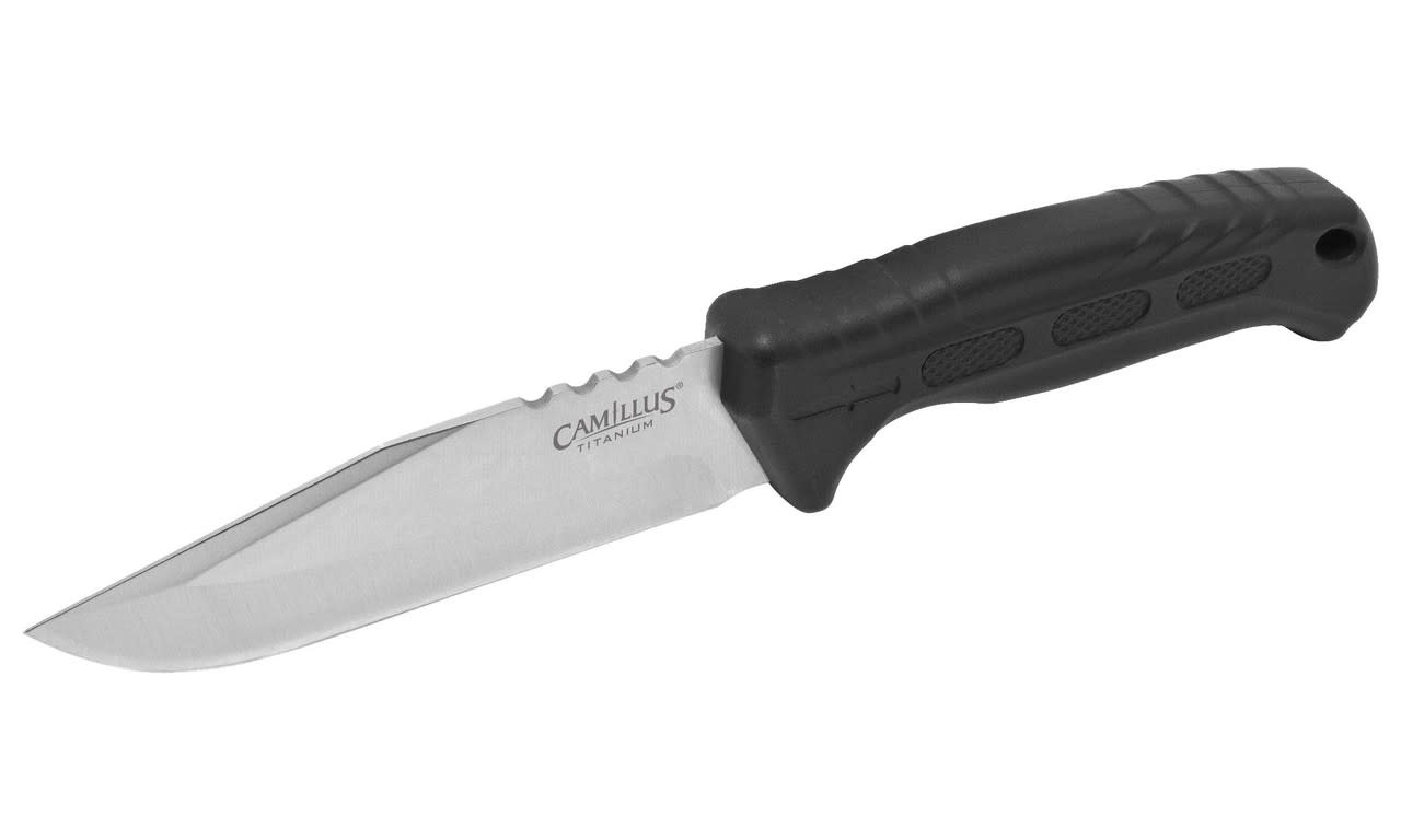 Camillus 4.25" Black SS Fixed Blade Knife 19154
